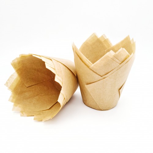 Паперові форми "Тюльпан" бежеві 50 шт