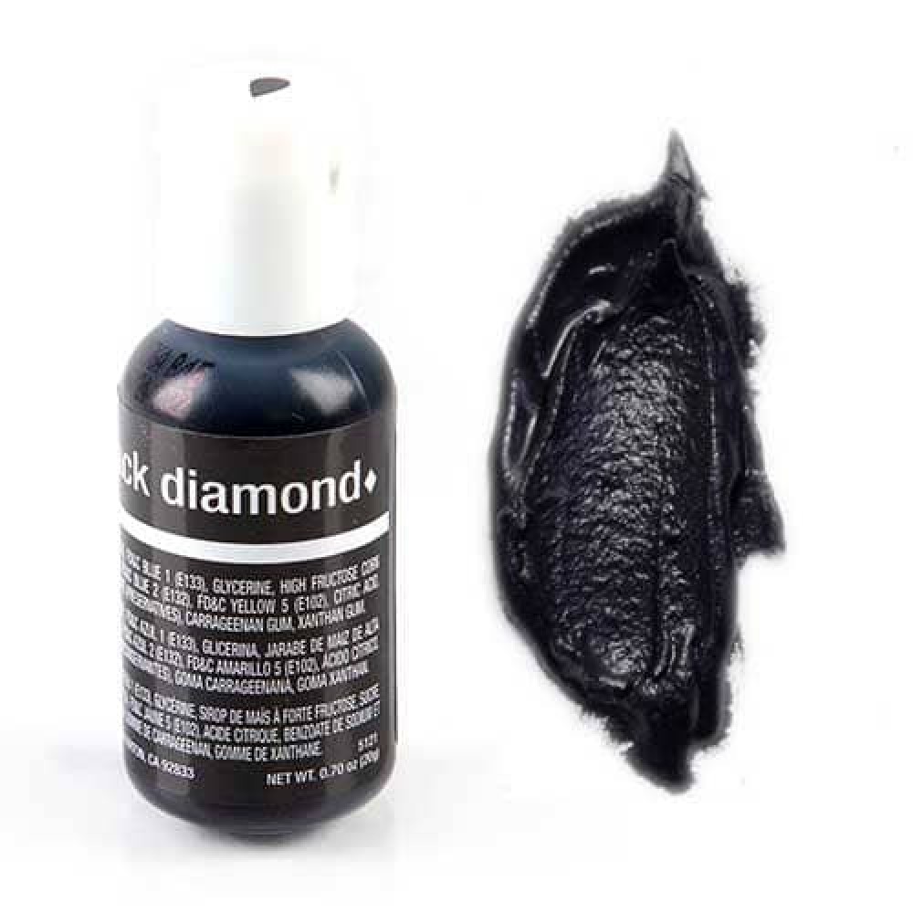 Гелевий барвник Chefmaster Black Diamond/Чорний діамант 20 г