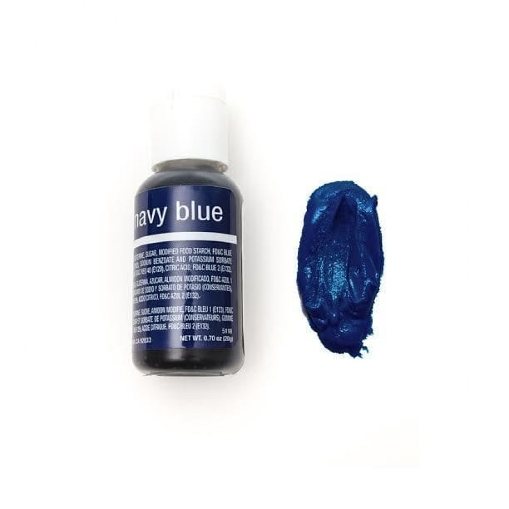 Гелевий барвник Chefmaster Navy Blue/Темний синій, 20 г