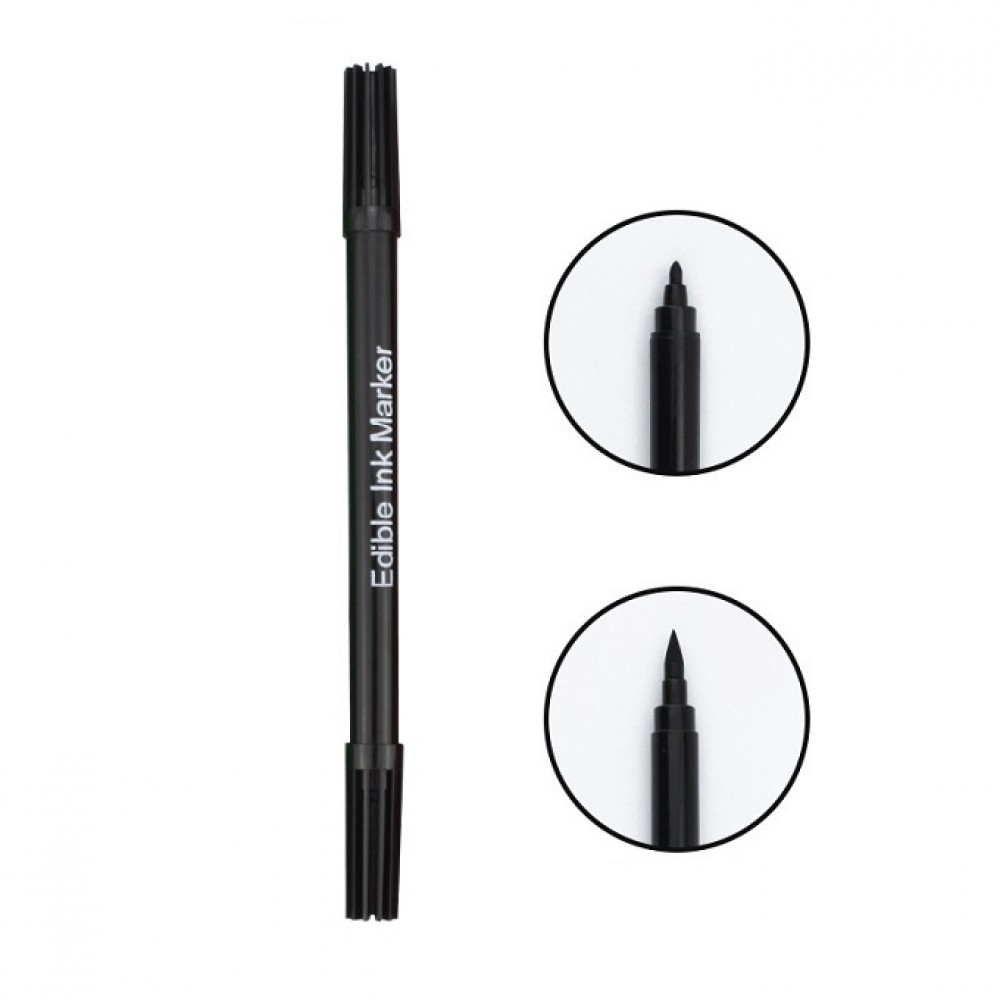 Харчовий фломастер чорний двосторонній