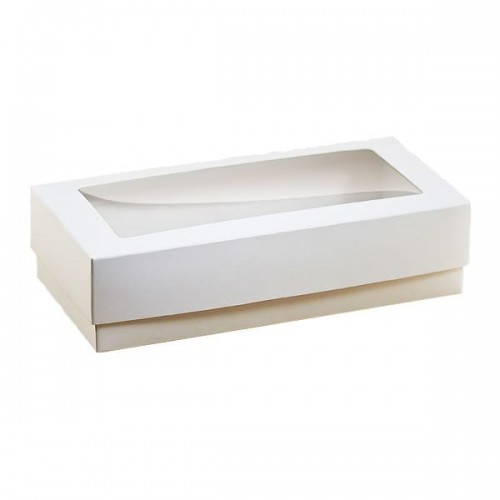 Коробка для пряников, эклеров 15*30*3 см с окошком 