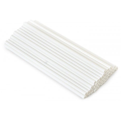 Паперові трубочки білі для кейк посів 20 см, 25 шт.