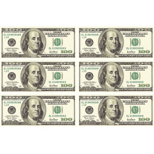 Їстівна картинка "Долари 6 шт"