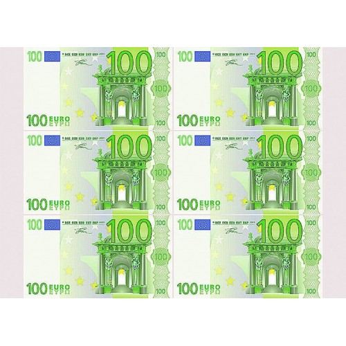 Їстівна картинка "Євро 100" (6 шт)