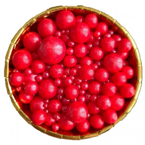 Посипка Мікс червоних кульок 50г 