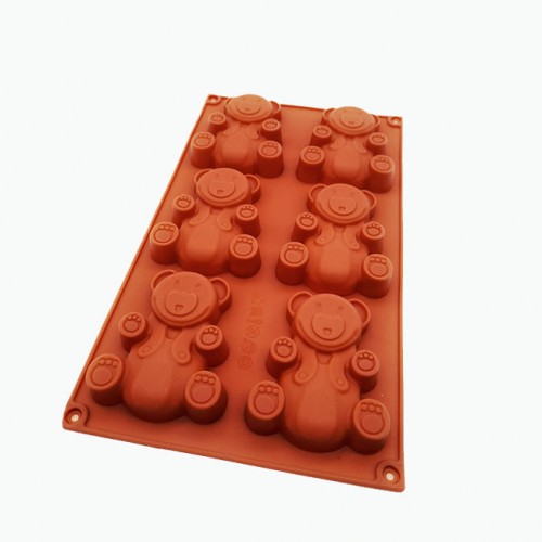 Силіконова форма ведмедик Барні (6 шт)